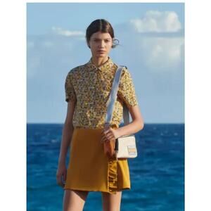 Tory Burch Sport Tech Twill Golf Skort - Yellow - Small